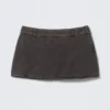 Low Waist Mini Skirt – Washed Black