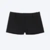 Low Waist Mini Suiting Shorts – Black