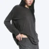 Low Waist Mini Suiting Shorts – Dark Grey Melange