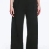 Low Waist Wide Suiting Trousers – Black