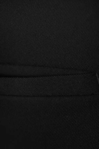 Low Waisted Mini Suiting Skirt – Black