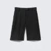 Low Waisted Zip-Off Suit Trousers – Black