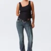 Luna Low Rise Skinny Bootcut Jeans – Blue Hymn – Medium Blue