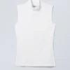 Lykke Turtleneck Tank Top – White