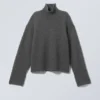 Maggie Wool Turtleneck – Dark Grey