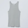 Matheus Rib Tank Top – Light Dusty Grey