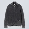 Mattias Regular Cardigan – Washed Black
