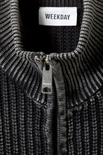 Mattias Regular Cardigan – Washed Black