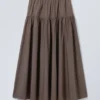 Maxi Cotton Skirt – Dark Mole
