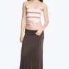 Maxi Jersey Skirt – Dark Brown