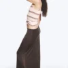 Maxi Jersey Skirt – Dark Brown