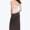 Maxi Jersey Skirt – Dark Brown