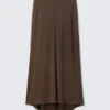 Maxi Jersey Skirt – Dark Brown
