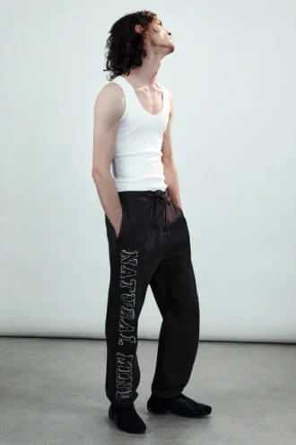 Mechatok Embroidered Sweatpants – Black