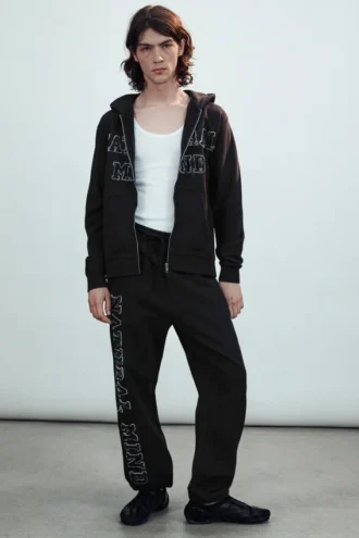 Mechatok Embroidered Zip Hoodie – Black