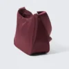 Medium Nylon Twill Shoulder Bag – Dark Red