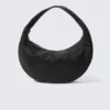 Medium Rounded Shoulder Bag – Black