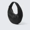 Medium Rounded Shoulder Bag – Black