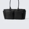 Medium Shoulder Bag with Pockets – Black