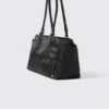 Medium Shoulder Bag with Pockets – Black