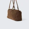 Medium Shoulder Bag with Pockets – Dark Khaki Green