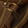 Medium Shoulder Bag with Pockets – Dark Khaki Green