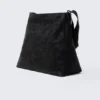 Medium Zip Shoulder Bag – Black