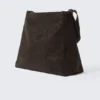 Medium Zip Shoulder Bag – Dark Mole