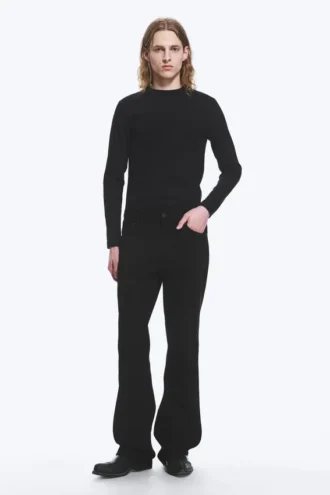 Mercury Mid Rise Relaxed Bootcut Jeans – Black Rinse – Black