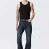 Mercury Mid Rise Relaxed Bootcut Jeans – Deep Sea Blue – Dark Blue