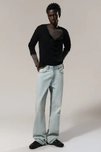 Mercury Mid Rise Relaxed Bootcut Jeans – Ghost Blue – Light Blue