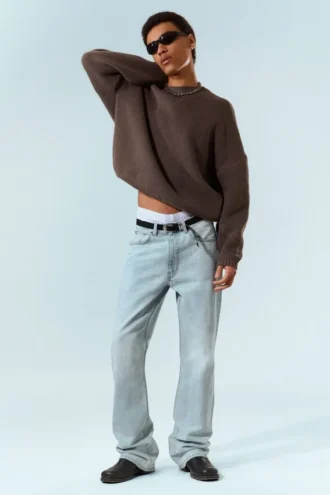 Mercury Mid Rise Relaxed Bootcut Jeans – Ghost Blue – Light Blue
