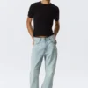 Mercury Mid Rise Relaxed Bootcut Jeans – Ghost Blue – Light Blue