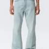 Mercury Mid Rise Relaxed Bootcut Jeans – Ghost Blue – Light Blue