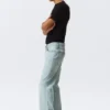 Mercury Mid Rise Relaxed Bootcut Jeans – Ghost Blue – Light Blue
