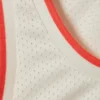 Mesh Drawstring Tank Top – White/Orange – Miami