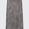 Mesh Midi Skirt – Dark Brown