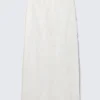 Mesh Midi Skirt – White