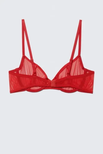 Mesh Wire Bra – Bright Red