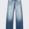 Messy Low Rise Regular Straight Jeans – Kite Blue – Medium/Light Blue | Cheap Monday Gb