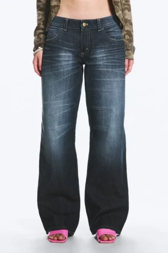 Messy Low Rise Regular Straight Jeans – Star Blue – Dark Blue | Cheap Monday Gb