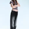 Messy Low Rise Regular Straight Jeans – Undone Black – Black | Cheap Monday Gb