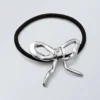 Metal Bow Hair Elastic – Silver