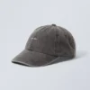 Metal Detail Baseball Cap – Washed Dark Grey