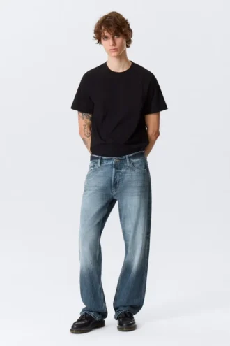 Meteor Low Rise Relaxed Straight Jeans – Board Blue – Medium Blue