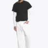 Meteor Low Rise Relaxed Straight Jeans – Dirty White – White