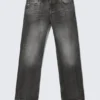 Meteor Low Rise Relaxed Straight Jeans – Dusky Black – Black
