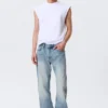 Meteor Low Rise Relaxed Straight Jeans – Kimberley Blue – Medium Blue