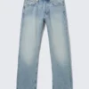 Meteor Low Rise Relaxed Straight Jeans – Kimberley Blue – Medium Blue