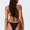 Mid Rise Brazilian Tie Bikini Bottoms – Black